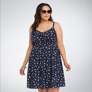 Torrid  FLORAL RUFFLE CHALLIS SUNDRESS